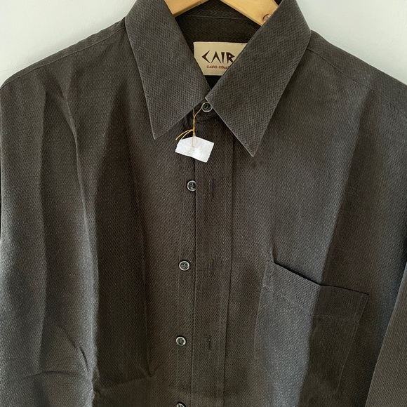 Mens textured brown shirt - Picture 11 of 12